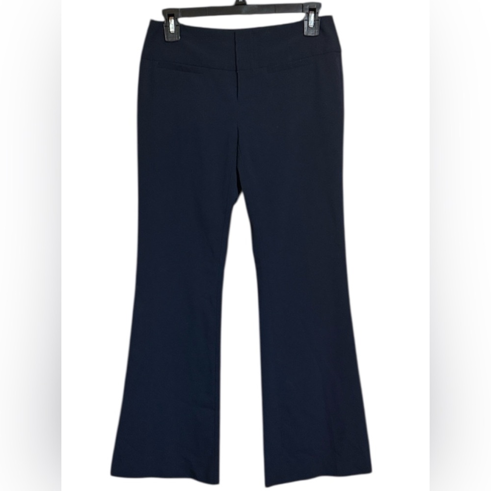•I.N.C.•CLASSIC TRUE NAVY FLARE-WIDE LEG TROUSERS SIZE 2 PETITE EUC